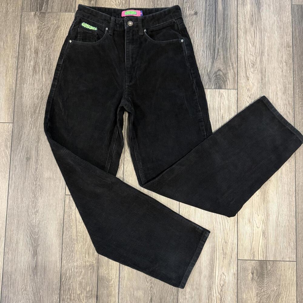 Empyre Black Corduroy Loose Fit Skate Pants Baggy Y2K Streetwear Size 0
